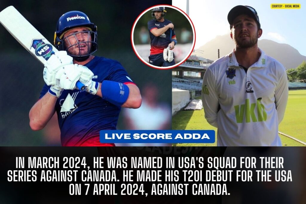 Andries Gous USA cricketer Biography, Age, Height, Wife, Stats, Career and Net worth